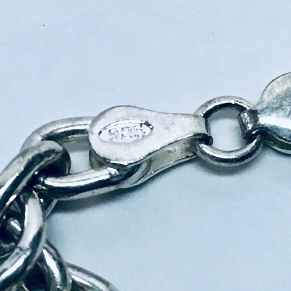 Sterling Silver Heart Tag Bracelet - Picture 7 of 11